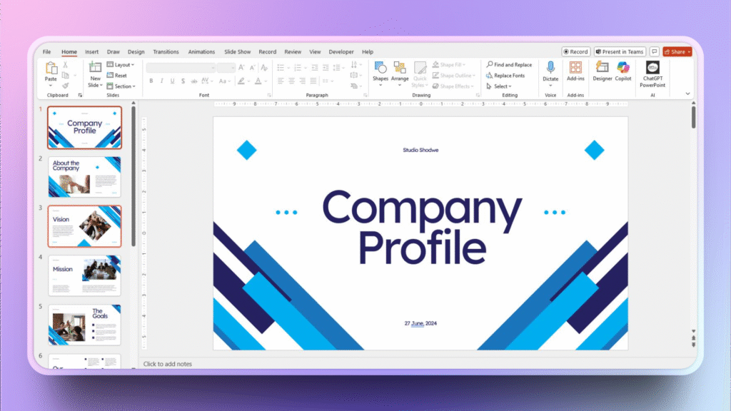 open Canva presentation in PowerPoint