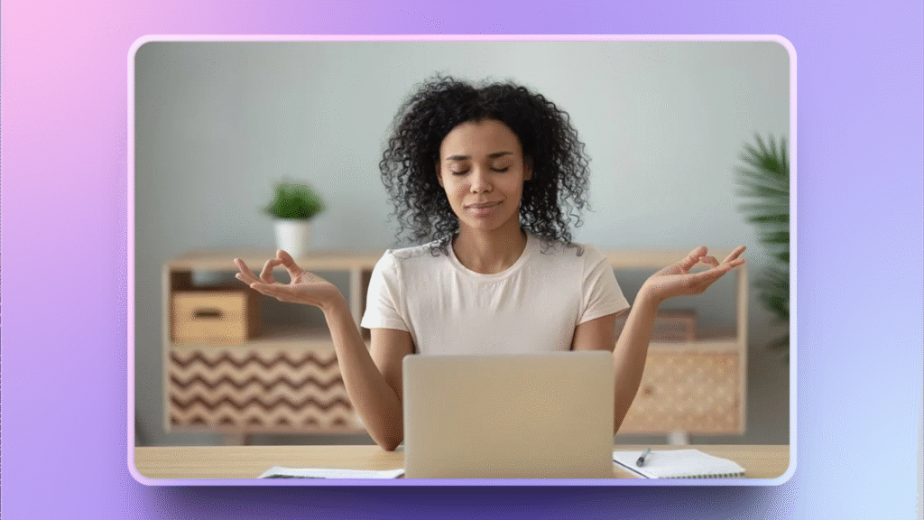 deep breathing to calm your nerves