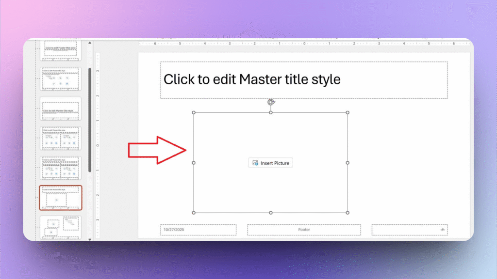 where is content placeholder in PowerPoint