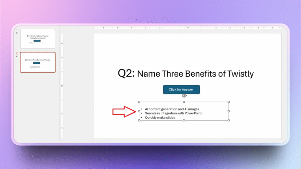 how to reveal multiple answers