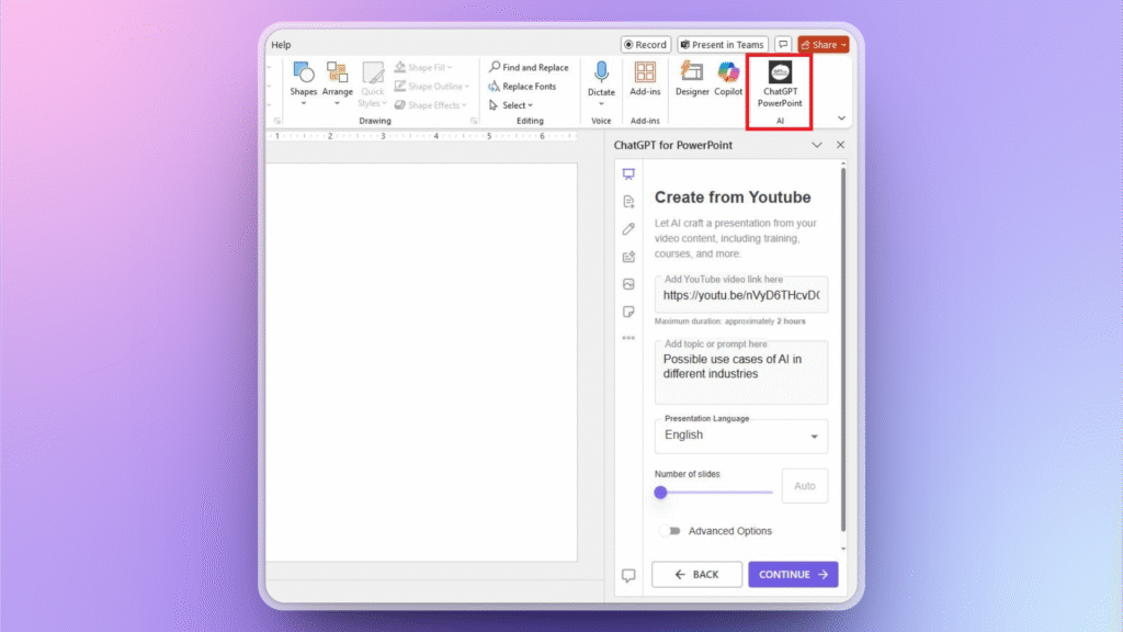 Twistly YouTube to PPT converter