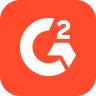 Logo featuring a white stylized letter "G" and the number "2" on a red background.