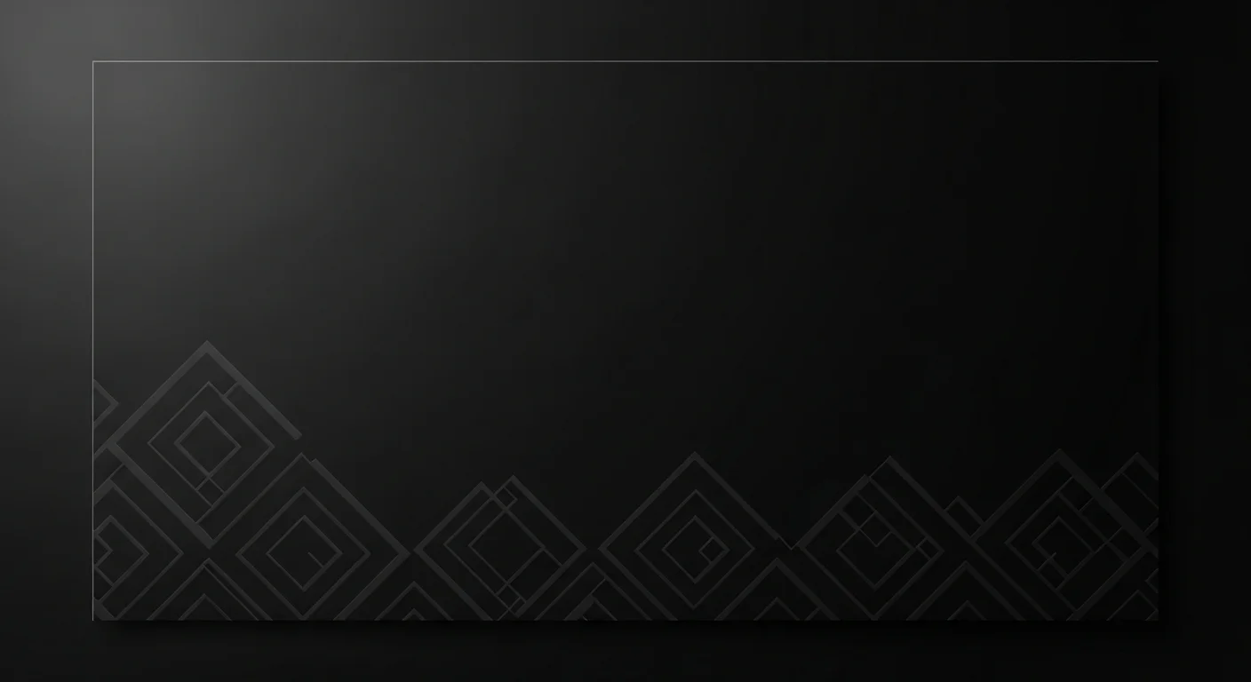 Black rectangular panel with subtle geometric square patterns along the bottom edge on a dark background.