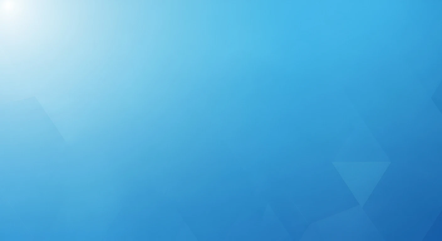 Abstract blue gradient background with subtle geometric shapes and light effect.