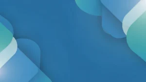 Abstract background with overlapping rounded shapes in shades of blue and green.