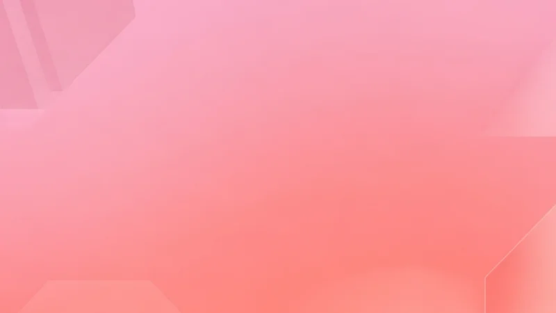 Abstract geometric background with soft pink and coral gradient shapes.