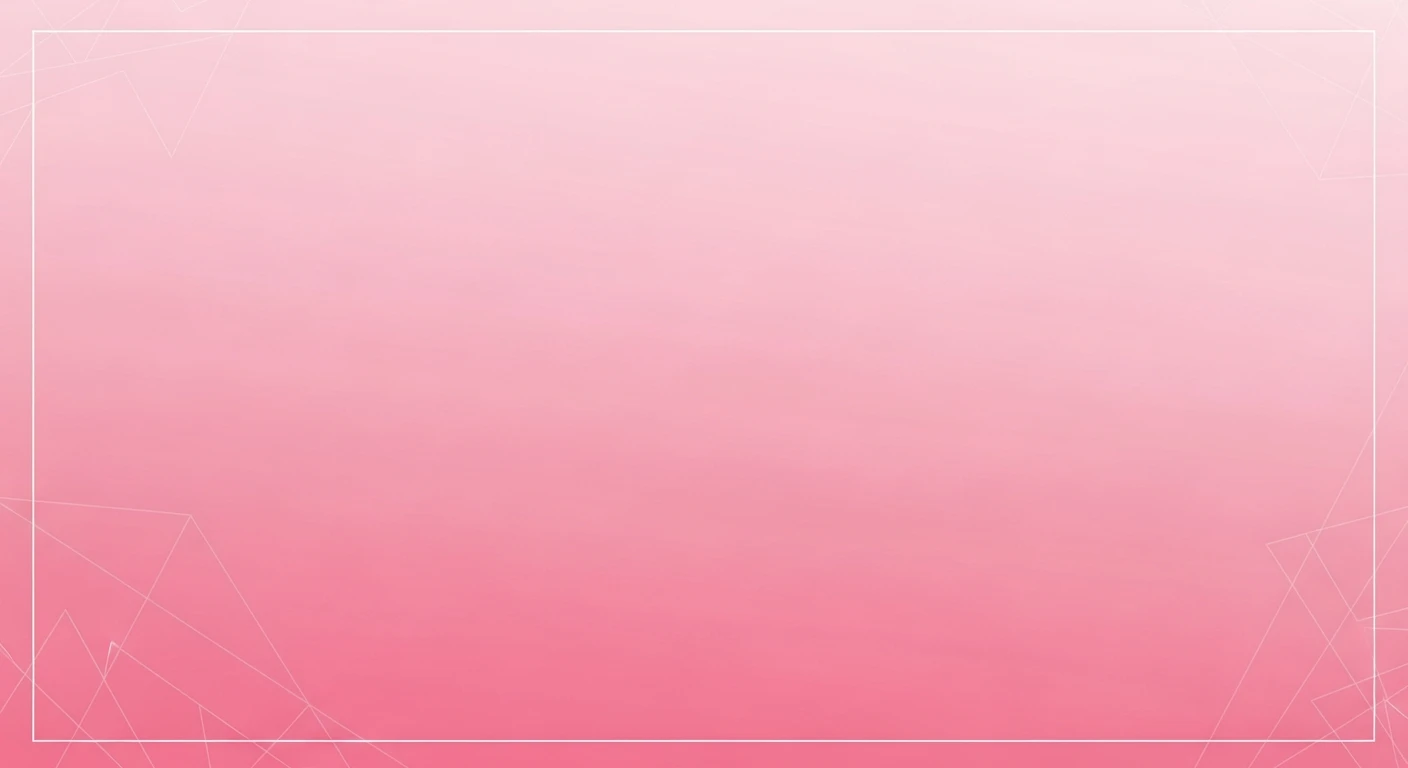 Gradient pink background with subtle white geometric line patterns and a thin white border.