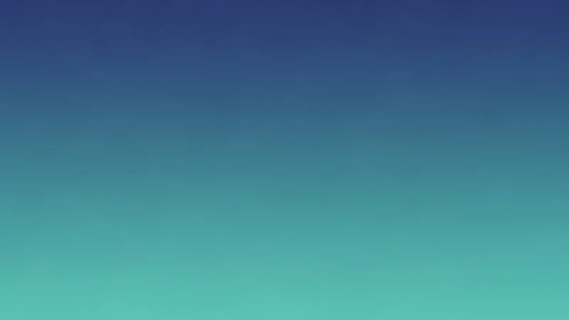 Gradient background transitioning from dark blue at the top to turquoise at the bottom.