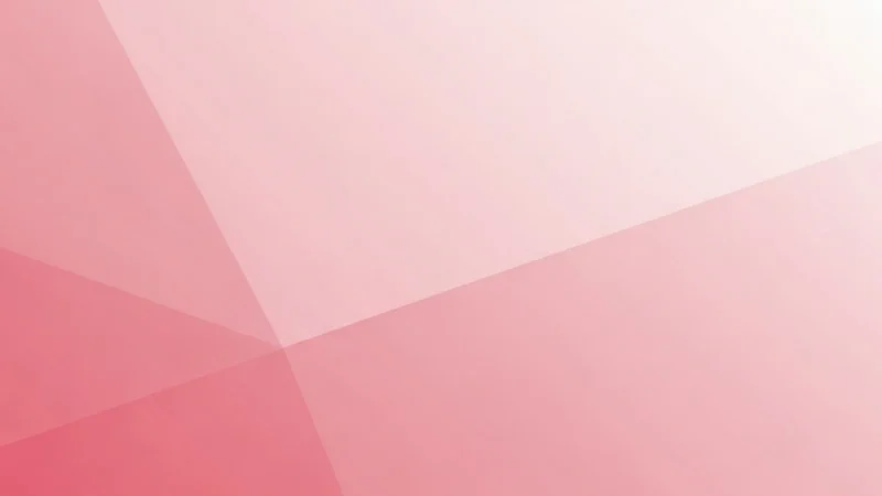 Geometric abstract background with overlapping translucent pink and white polygons.