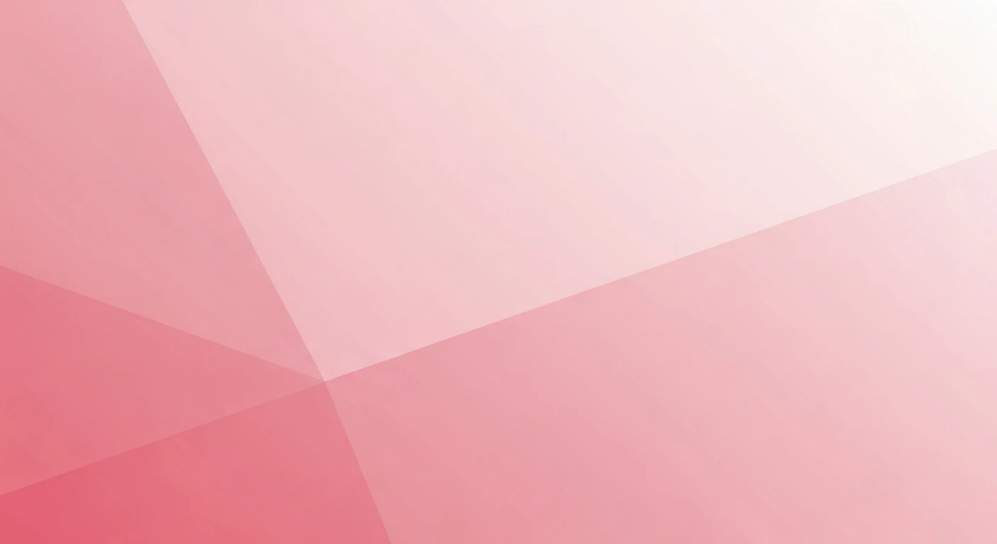 Geometric abstract background with overlapping translucent pink and white polygons.