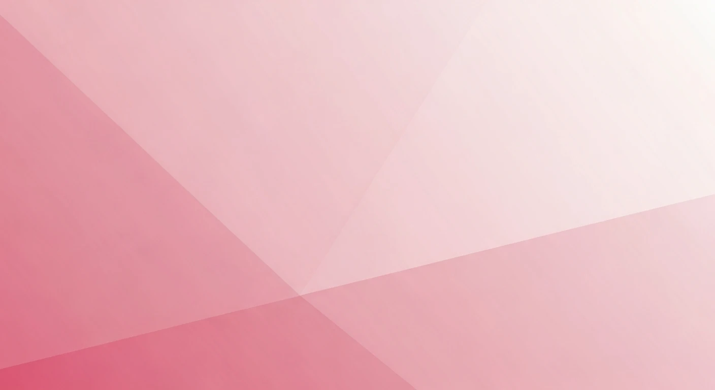 Abstract geometric background with overlapping translucent pink and white polygons.