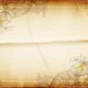 Vintage parchment background with ornate floral corner designs in muted yellow and brown tones.