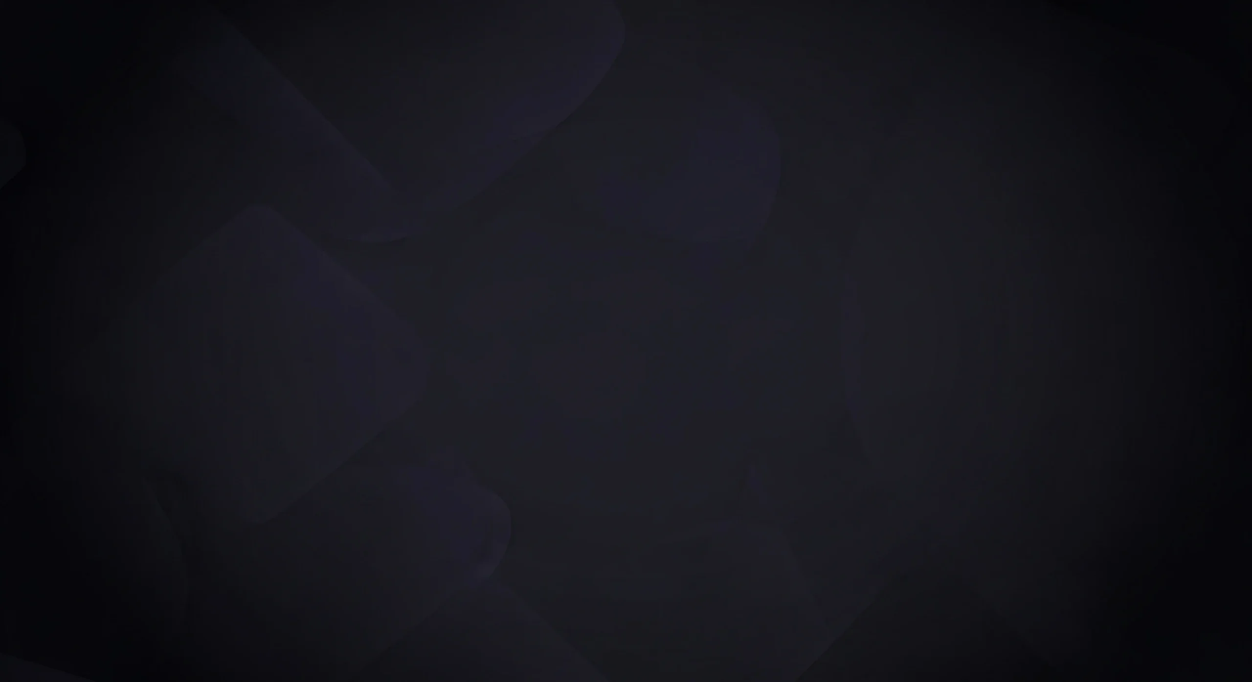Abstract dark background with subtle overlapping geometric shapes in deep blue and black tones.