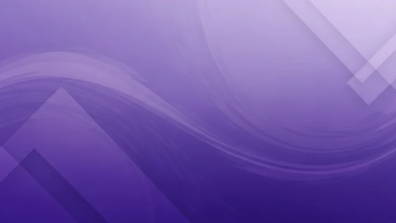 Abstract purple background with smooth wave patterns and translucent geometric shapes.