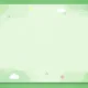Light green rectangular frame with abstract shapes, leaves, and clouds on a darker green background.
