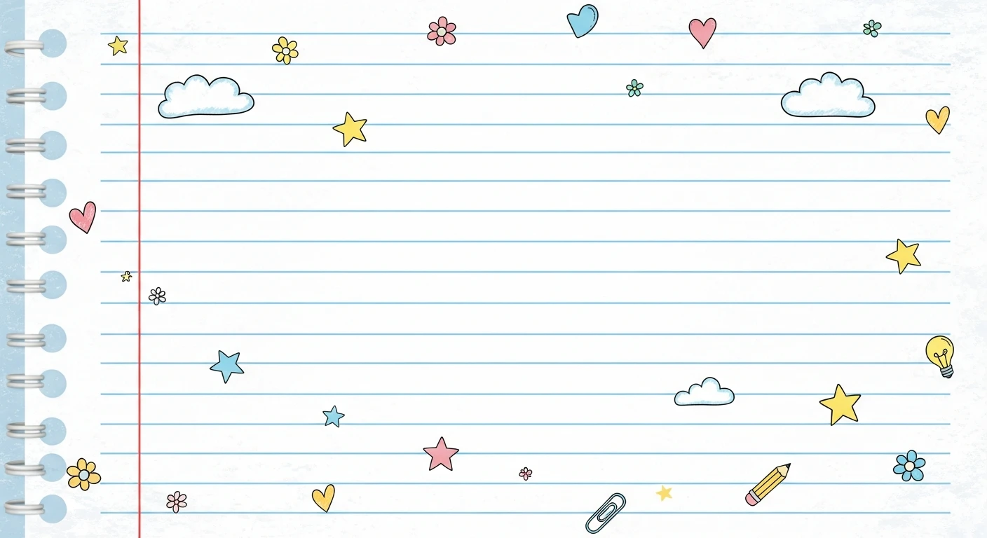 Cute Notebook Background For PowerPoint | Twistly