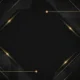 Black geometric background with intersecting gold lines and glowing points.