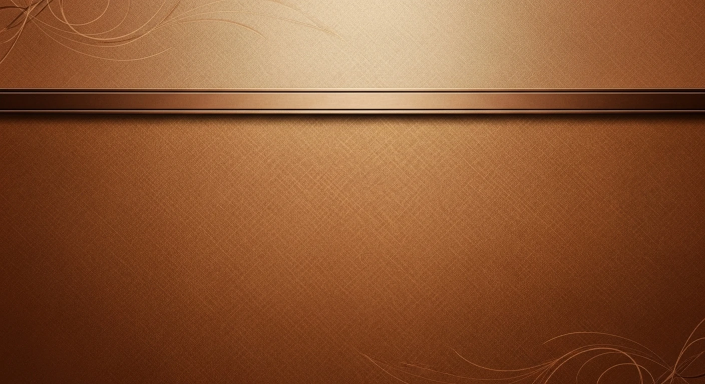 Elegant textured brown background with subtle circular and swirl patterns and a horizontal metallic strip.