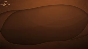 Abstract dark brown layered background with subtle floral patterns and Aplovi logo.