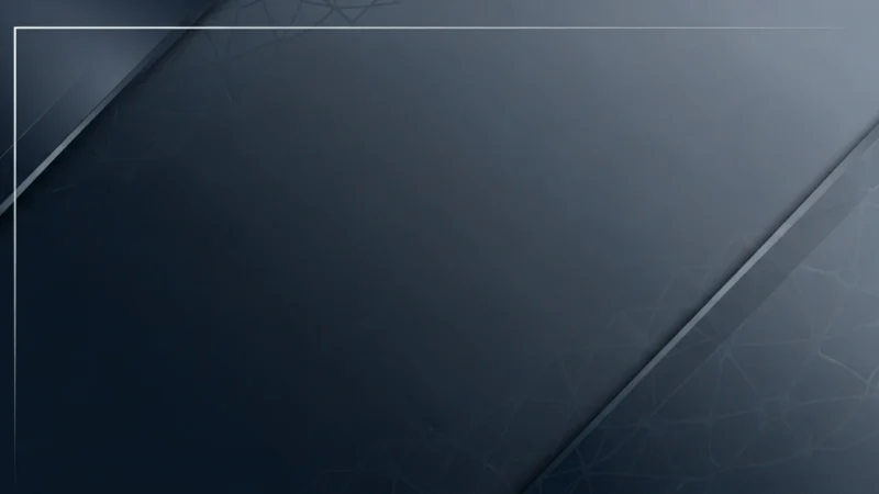 Abstract dark blue geometric background with subtle hexagonal patterns and diagonal overlays.