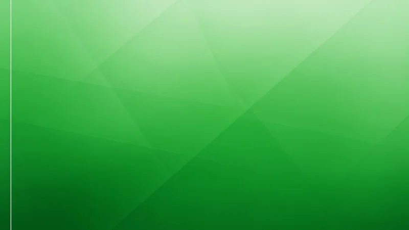 Abstract green gradient background with subtle geometric triangular shapes and a thin vertical white line on the left.