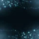 Abstract dark blue digital network with glowing connected nodes and circuit patterns.