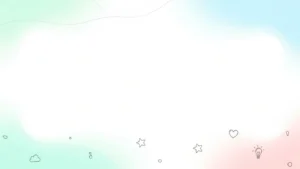 Abstract background with pastel blue, green, and pink hues, featuring small black icons.