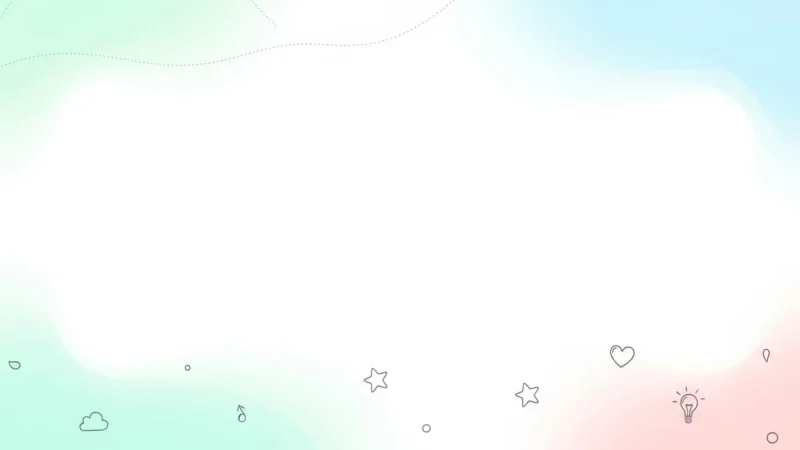 lindo simple powerpoint fondo 2.307Z Abstract background with pastel blue, green, and pink hues, featuring small black icons.