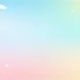Pastel gradient background with white clouds, sparkling stars, and blue heart outlines.