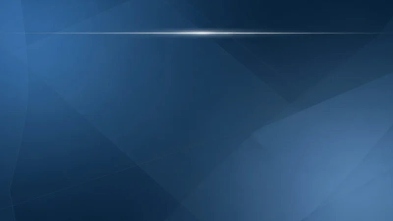 Abstract blue geometric background with a subtle horizontal light streak near the top.