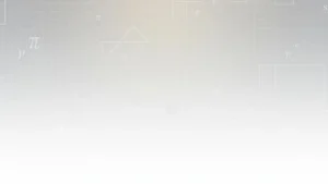 Light gray grid background with faint mathematical symbols and geometric shapes.