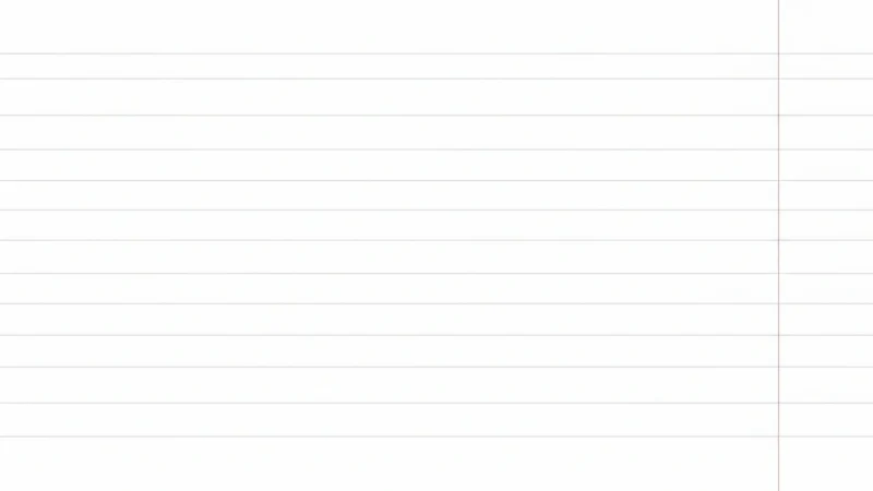 Blank white lined notebook paper with light blue horizontal lines and a red vertical margin line on the right side.
