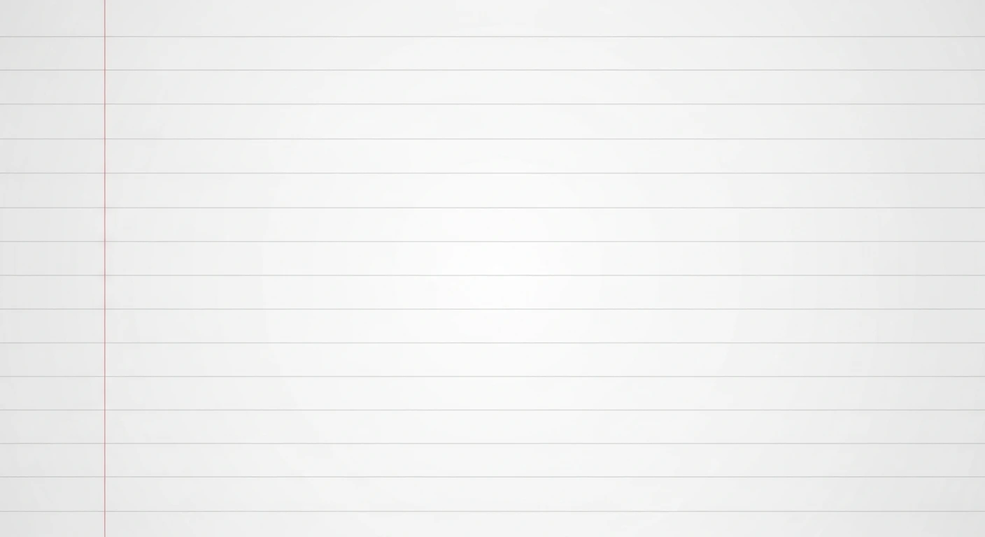 Blank white lined notebook paper with horizontal blue lines and a vertical red margin line.