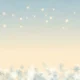 Soft glowing orbs above delicate white and blue snowflakes on a gradient background.