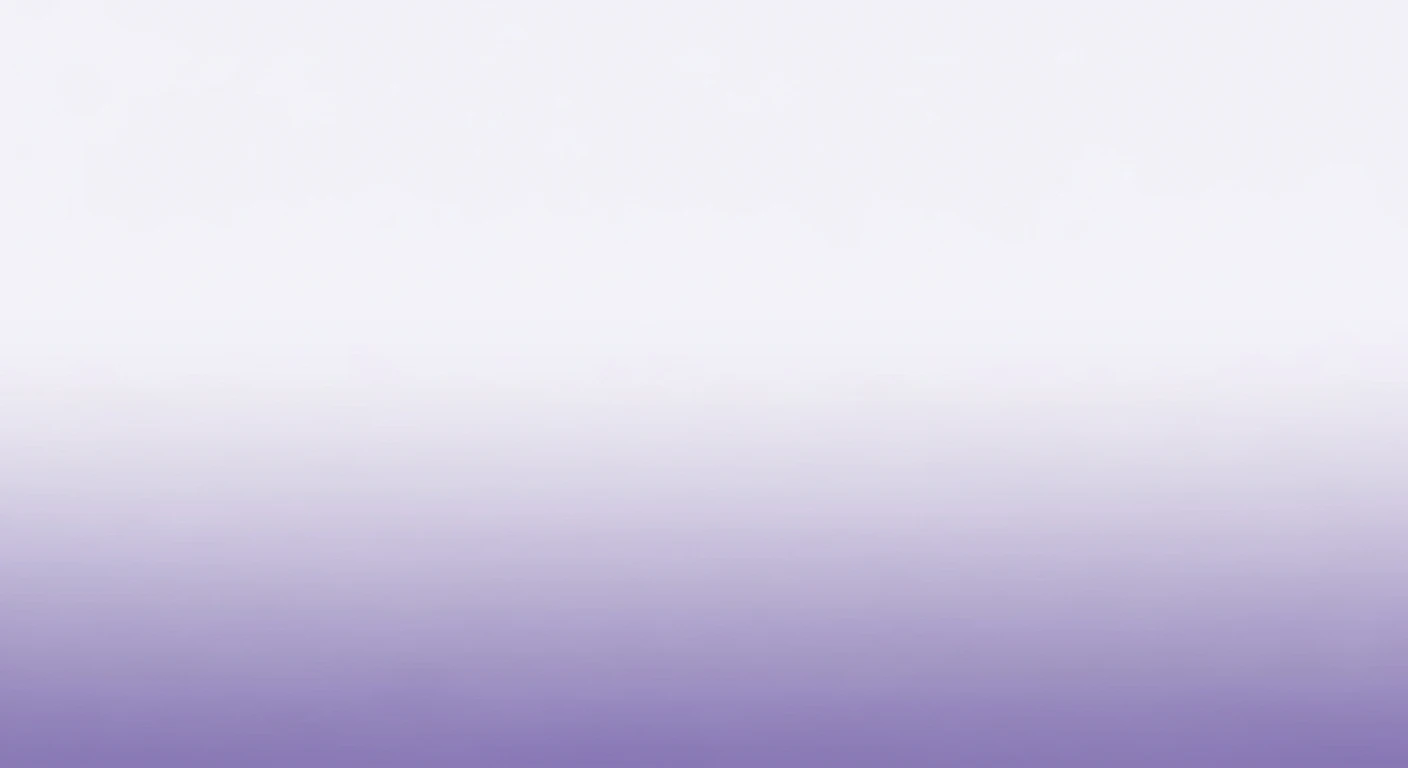 Gradient background transitioning from white at the top to light purple at the bottom.