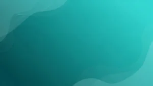 Abstract teal background with smooth, translucent wave patterns and gradient shading.
