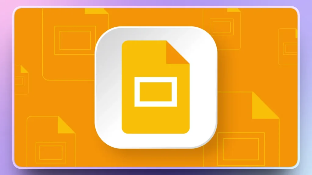 Icon of a yellow document with a white rectangle on an orange background.