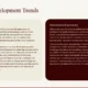 Slide titled "Urban Development Trends" with two text boxes: one beige for "Historic Districts" and one dark brown for "Renaissance Engineering.