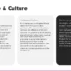 Text slide titled "Lifestyle & Culture" with three sections: Traditional Arts, Hollywood Culture, and Contemporary Lifestyles, on light gray and black backgrounds.