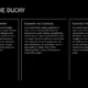 Text slide titled "Rise of the Duchy" with three white-bordered text boxes on black background detailing Milanese territorial expansions into Veneto, Lombardy, and Emilia.