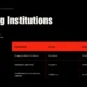 Table on black background listing leading design and innovation institutions in Rotterdam, with red header row and white text.