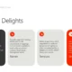 Text-based infographic titled "Culinary Delights" with four colored sections describing Japanese dishes: Sushi & Sashimi, Ramen, Tempura, and Street Food.