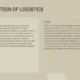 Text-based infographic titled "The Evolution of Logistics" comparing manual tracking versus IoT and digital platform tracking.