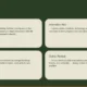Glossary with definitions of Tutorial, Innovation Hub, Quadrangle, and Gothic Revival on green background.