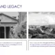 Black and white images of ancient Roman architecture and cityscape with text about Tel Aviv's growth.