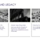 Black and white images of ancient Roman architecture with historical text panels below.