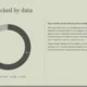 Donut chart displaying quarterly data values with accompanying text on steady scalable progress.