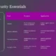 Table titled "Digital Security Essentials" summarizing tools, purposes, applications, and examples.
