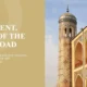 Historic Tashkent architecture with ornate tilework and arched colonnades under a clear sky.