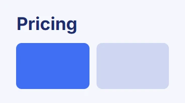 Pricing slide with two content blocks